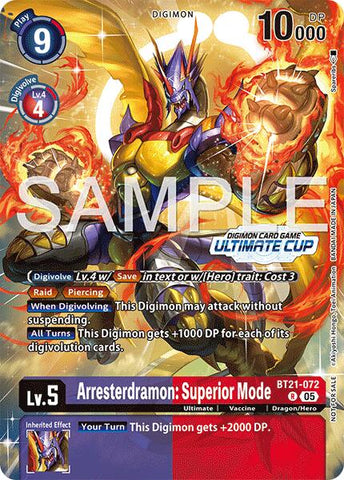 Arresterdramon: Superior Mode [BT21-072] (Ultimate Cup 25-26 Season 2) [World Convergence] - Destination Retro