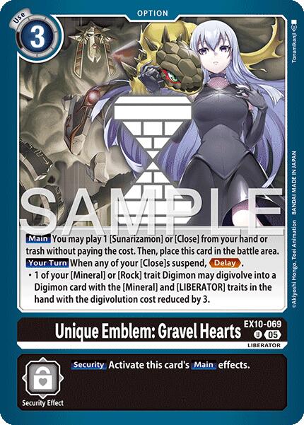 Unique Emblem: Gravel Hearts [EX10-069] [Sinister Order] - Destination Retro