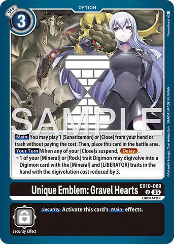 Unique Emblem: Gravel Hearts [EX10-069] [Sinister Order] - Destination Retro