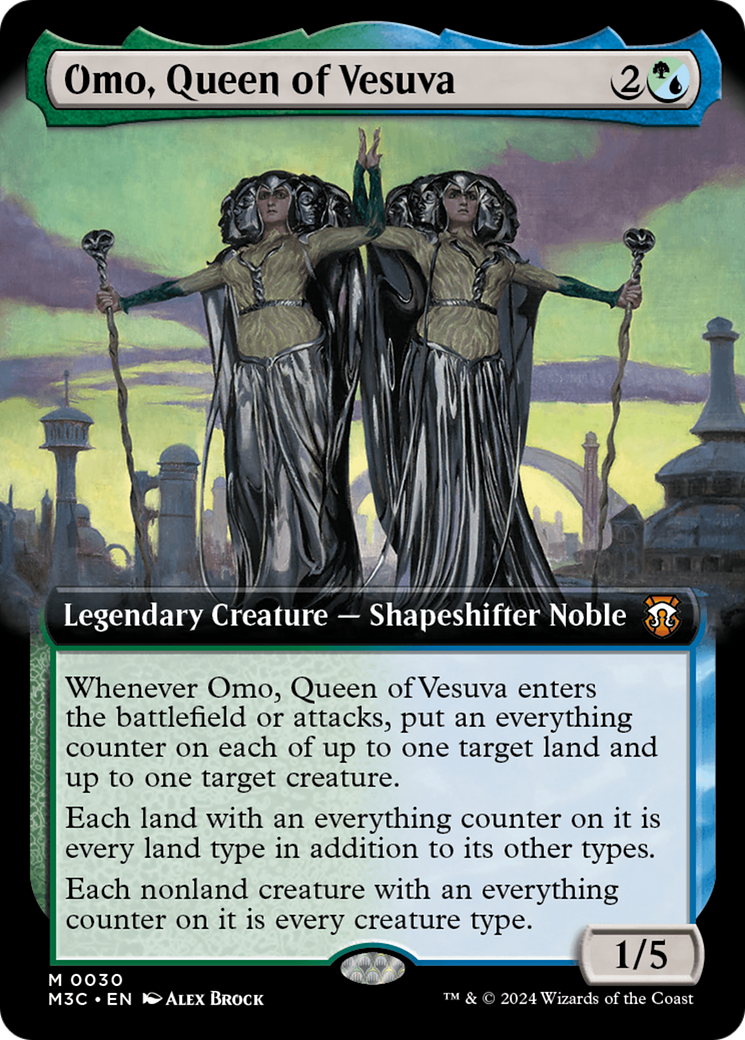 Omo, Queen of Vesuva (Extended Art) [Modern Horizons 3 Commander] - Destination Retro
