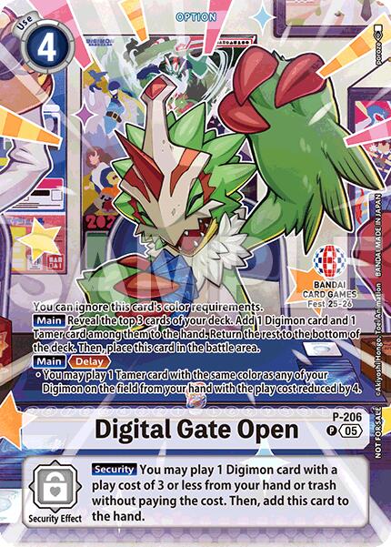 Digital Gate Open [P-206] (BANDAI Card Games Fest 25-26) [Digimon Demo Deck Exclusive Cards] - Destination Retro