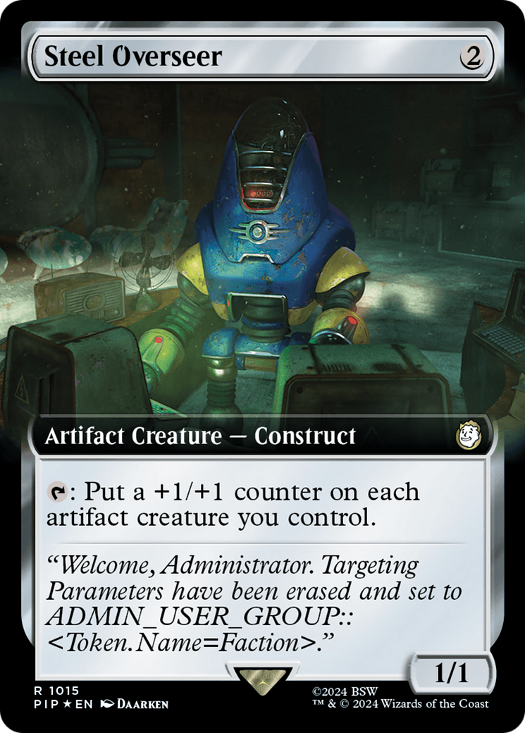 Steel Overseer (Extended Art) (Surge Foil) [Fallout] - Destination Retro