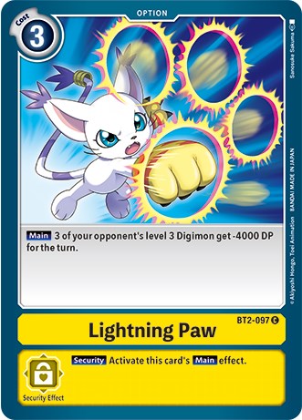 Lightning Paw [BT2-097] (Revision Pack 2021) [Release Special Booster Promos] - Destination Retro