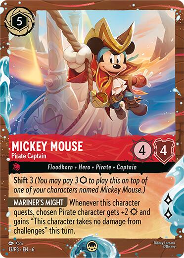 Mickey Mouse - Pirate Captain (Disney Cruise Promo) (13/P3) [Promo Cards] - Destination Retro