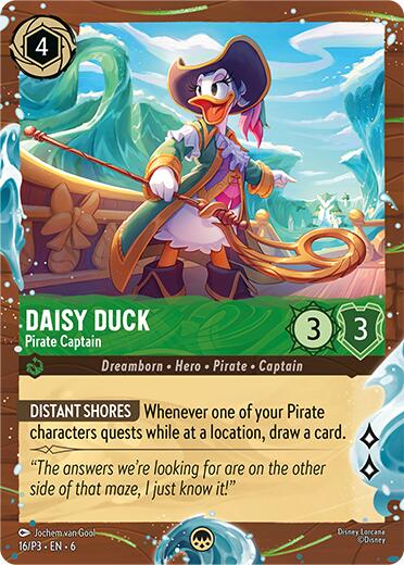 Daisy Duck - Pirate Captain (Disney Cruise Promo) (16/P3) [Promo Cards] - Destination Retro