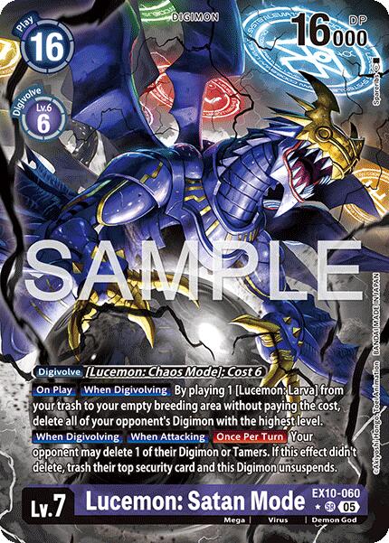 Lucemon: Satan Mode [EX10-060] (Alternate Art) [Sinister Order] - Destination Retro