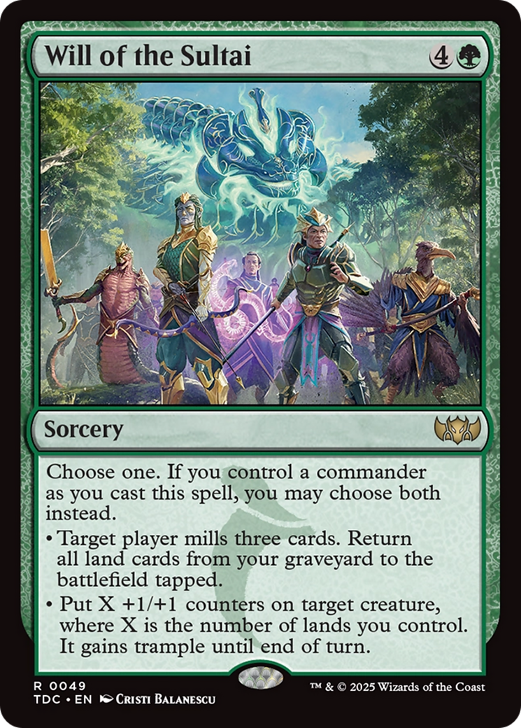 Will of the Sultai [Tarkir: Dragonstorm Commander] - Destination Retro