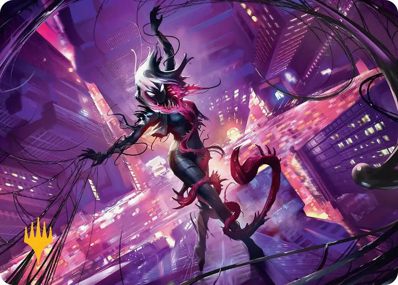 Gwenom, Remorseless Art Card (Gold-Stamped Planeswalker Symbol) [Marvel's Spider-Man Art Series] - Destination Retro
