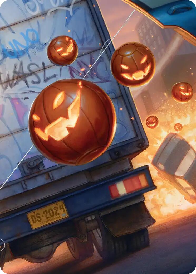 Pumpkin Bombs Art Card [Marvel's Spider-Man Art Series] - Destination Retro