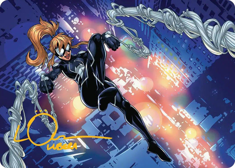 Arana, Heart of the Spider Art Card (Gold-Stamped Signature) [Marvel's Spider-Man Art Series] - Destination Retro