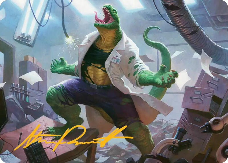 Lizard, Connors's Curse Art Card (Gold-Stamped Signature) [Marvel's Spider-Man Art Series] - Destination Retro