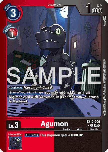 Agumon [EX10-006] (Limited Foil) [Sinister Order] - Destination Retro