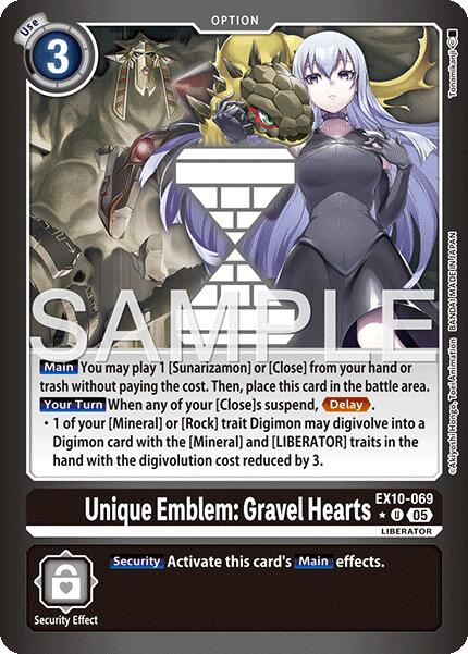 Unique Emblem: Gravel Hearts [EX10-069] (Limited Foil) [Sinister Order] - Destination Retro