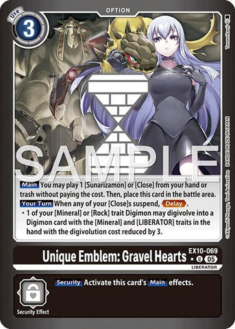Unique Emblem: Gravel Hearts [EX10-069] (Limited Foil) [Sinister Order] - Destination Retro