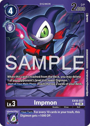 Impmon [EX10-037] (Limited Foil) [Sinister Order] - Destination Retro