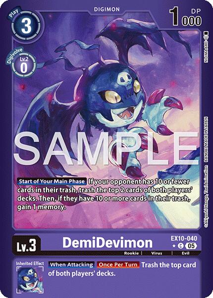 DemiDevimon [EX10-040] (Limited Foil) [Sinister Order] - Destination Retro