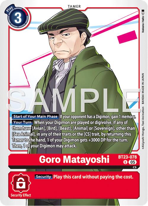 Goro Matayoshi [BT23-078] [Hackers' Slumber] - Destination Retro