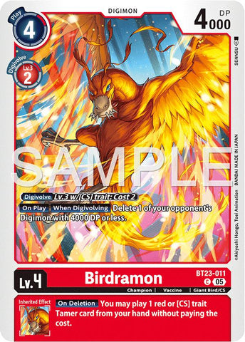 Birdramon [BT23-011] [Hackers' Slumber] - Destination Retro