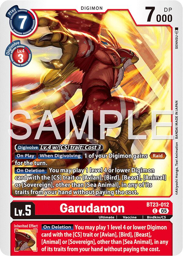 Garudamon [BT23-012] [Hackers' Slumber] - Destination Retro