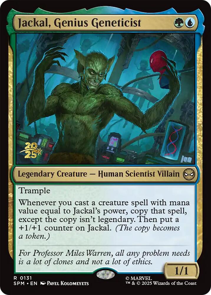 Jackal, Genius Geneticist [Marvel's Spider-Man Prerelease Promos] - Destination Retro