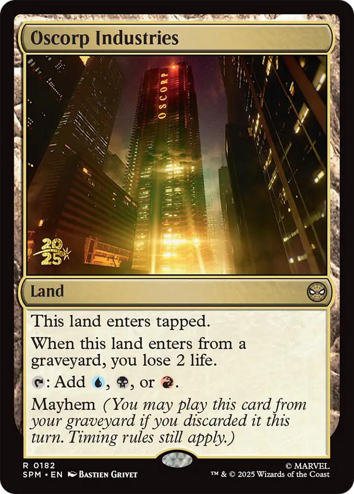 Oscorp Industries [Marvel's Spider-Man Prerelease Promos] - Destination Retro