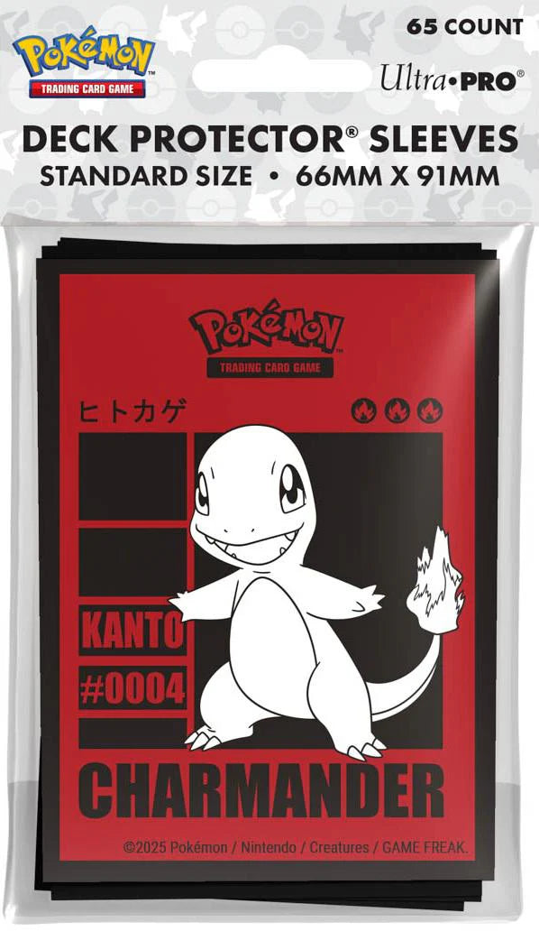 Ultra Pro Pokémon Deck Protector Sleeves - Standard Size - 65ct - Charmander 2025 - Destination Retro