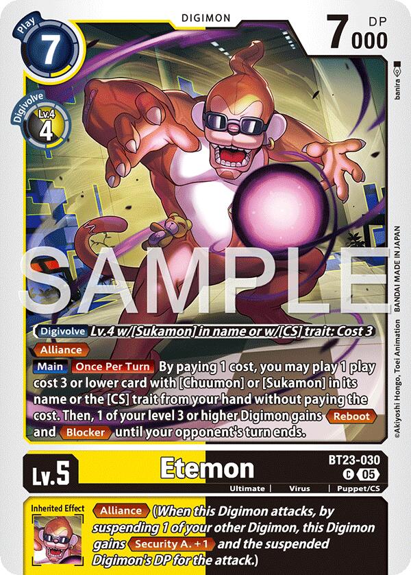 Etemon [BT23-030] [Hackers' Slumber] - Destination Retro