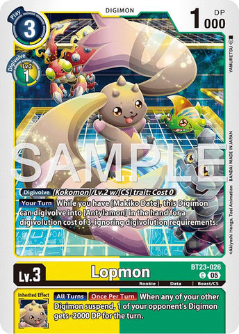 Lopmon [BT23-026] [Hackers' Slumber] - Destination Retro
