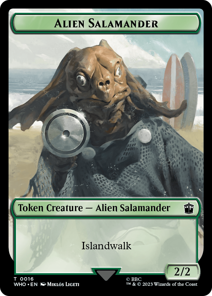 Alien Rhino // Alien Salamander Double-Sided Token [Doctor Who Tokens] - Destination Retro