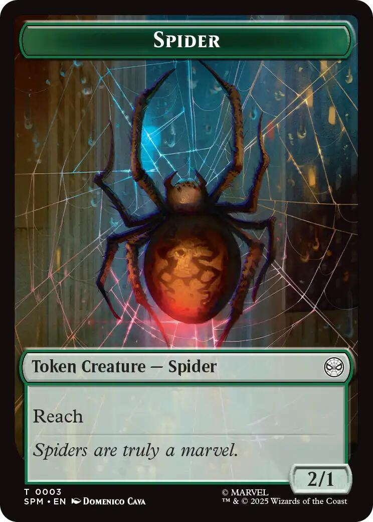 Spider // Food Double-Sided Token [Marvel's Spider-Man Tokens] - Destination Retro