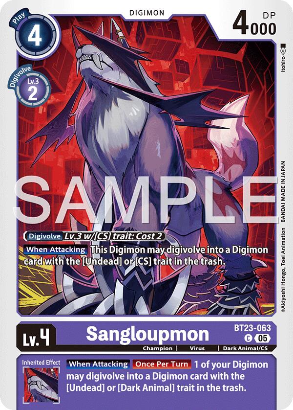 Sangloupmon [BT23-063] [Hackers' Slumber] - Destination Retro