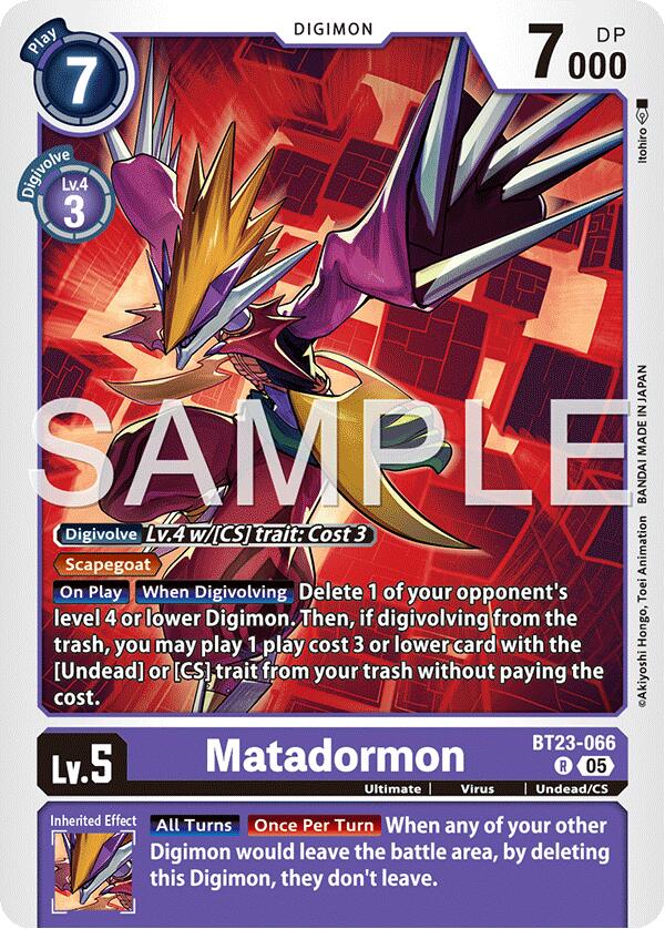 Matadormon [BT23-066] [Hackers' Slumber] - Destination Retro