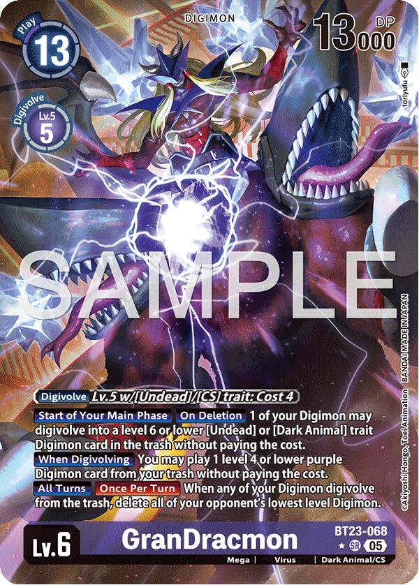 GranDracmon [BT23-068] (Alternate Art) [Hackers' Slumber] - Destination Retro