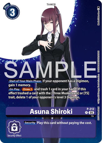 Asuna Shiroki [P-212] (Hacker's Slumber Box Promotion Pack) [Promotional Cards] - Destination Retro