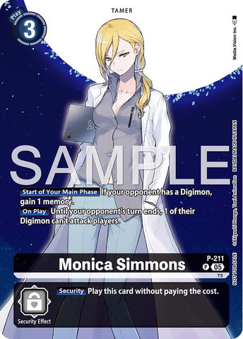 Monica Simmons [P-211] (Hacker's Slumber Box Promotion Pack) [Promotional Cards] - Destination Retro