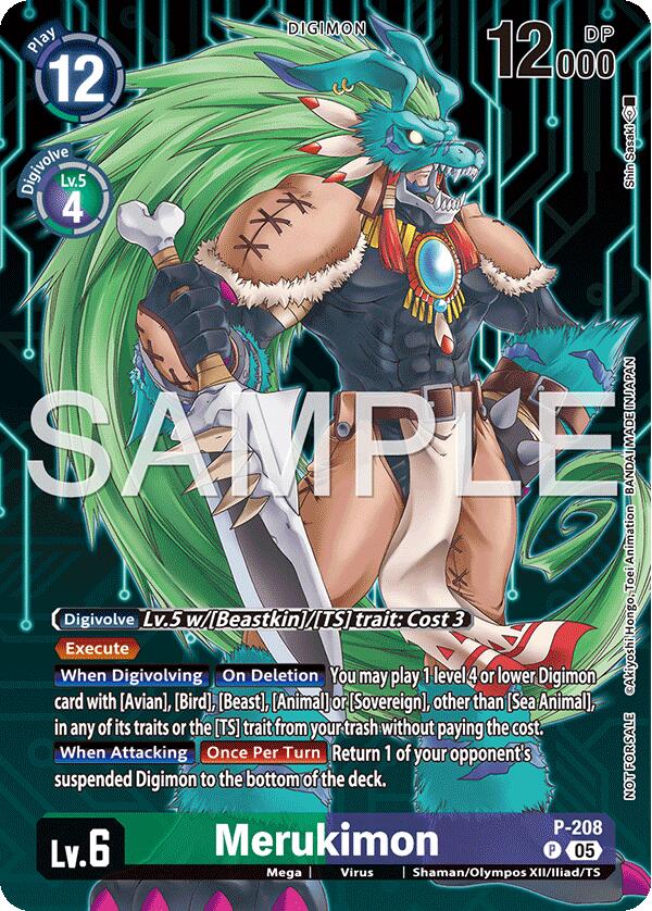 Merukimon [P-208] (Hacker's Slumber Box Promotion Pack) [Promotional Cards] - Destination Retro
