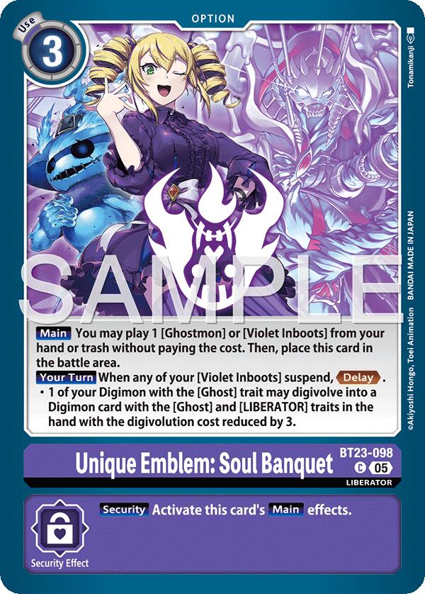 Unique Emblem: Soul Banquet [BT23-098] [Hackers' Slumber] - Destination Retro