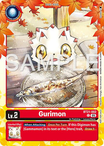 Gurimon [BT21-002] (Regulation Battle Vol.3 Participant) [World Convergence] - Destination Retro