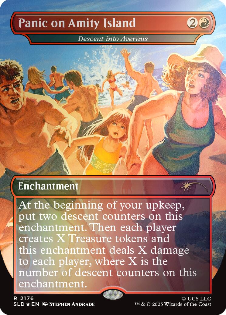 Panic on Amity Island - Descent into Avernus (Rainbow Foil) [Secret Lair Drop Series] - Destination Retro