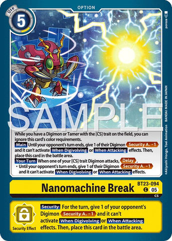 Nanomachine Break [BT23-094] [Hackers' Slumber] - Destination Retro