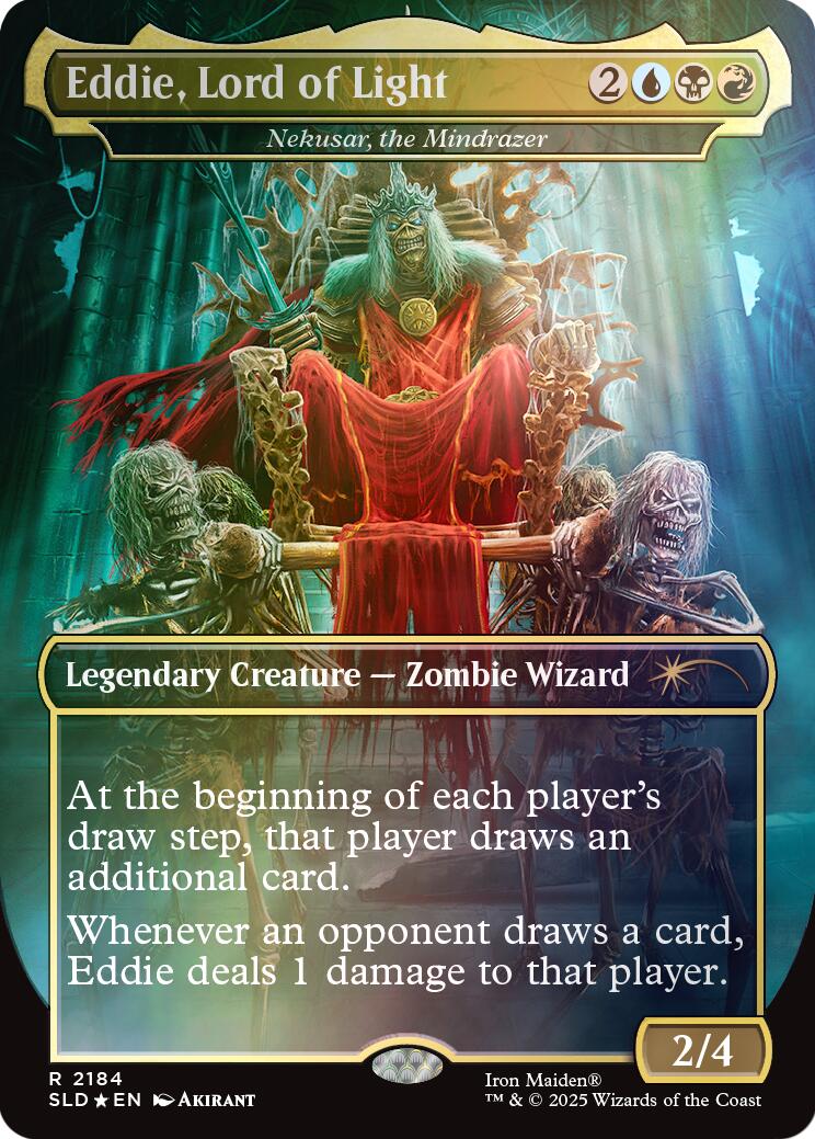 Eddie, Lord of Light - Nekusar, the Mindrazer (Rainbow Foil) [Secret Lair Drop Series] - Destination Retro