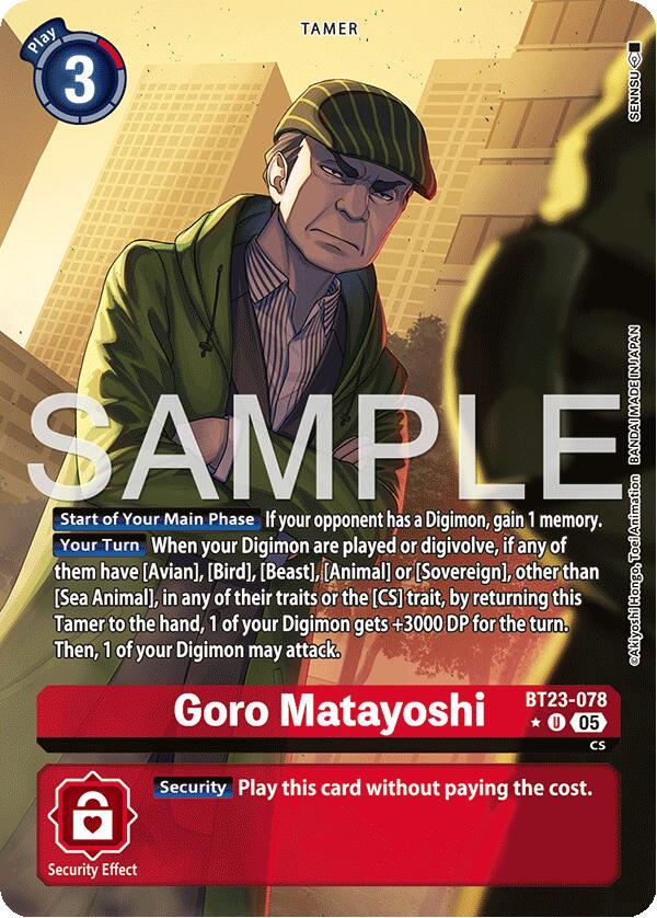 Goro Matayoshi [BT23-078] (Alternate Art) [Hackers' Slumber] - Destination Retro