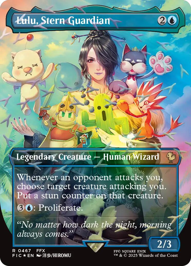 Lulu, Stern Guardian (Borderless) (Chocobo Track Foil) [FINAL FANTASY Commander] - Destination Retro