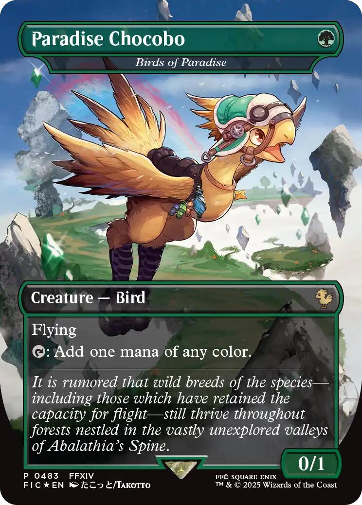 Paradise Chocobo - Birds of Paradise (Borderless) [FINAL FANTASY Commander] - Destination Retro