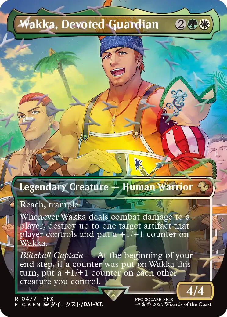 Wakka, Devoted Guardian (Borderless) (Chocobo Track Foil) [FINAL FANTASY Commander] - Destination Retro