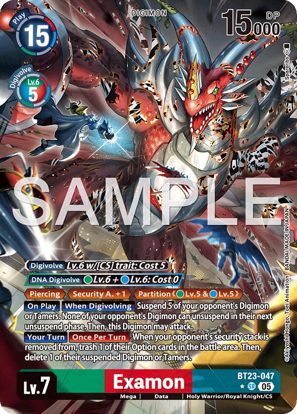 Examon [BT23-047SR] (Alternate Art) [Hackers' Slumber] - Destination Retro