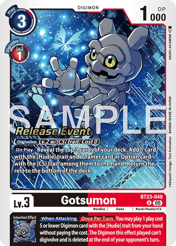 Gotsumon [BT23-048] [Hackers' Slumber Release Event Cards] - Destination Retro