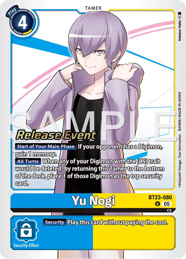 Yu Nogi [BT23-080] [Hackers' Slumber Release Event Cards] - Destination Retro