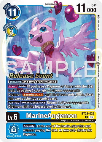 Marine Angemon [BT23-025] [Hackers' Slumber Release Event Cards] - Destination Retro