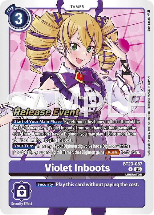 Violet Inboots [BT23-087] [Hackers' Slumber Release Event Cards] - Destination Retro